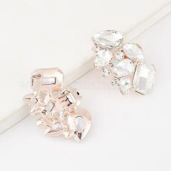 Abnehmbare Schuhschnallenclips aus eleganter Legierung mit Strass&nbsp;AJEW-FG0002-31