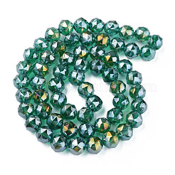Chapelets de perles en verre transparent électrolytique&nbsp;EGLA-N002-34B-G05