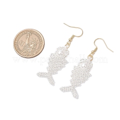 Pendientes colgantes con cuentas de vidrio en forma de espiga de pescado&nbsp;EJEW-MZ00439