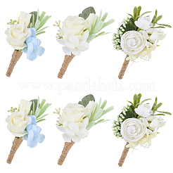 6 broche boutonnière en tissu de soie&nbsp;AJEW-CP0006-34