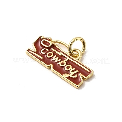 West Cowboy Messing Emaille Anhänger&nbsp;KK-A268-04B-G