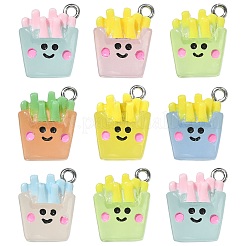 35pcs 7 Farben transparente Harzanhänger&nbsp;RESI-CJ0003-14