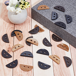 24pcs 3 Farben Harzknöpfe&nbsp;BUTT-GF0004-24