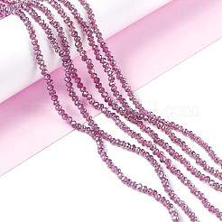 Chapelets de perles en verre électroplaqué&nbsp;EGLA-R048-2mm-11