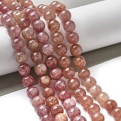 Chapelets de perles aux fraises en quartz naturel&nbsp;G-L595-C03-03