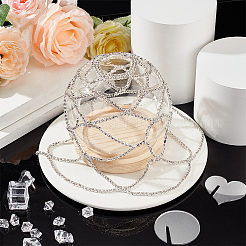 Kopfbedeckung aus Strass-Mesh&nbsp;AJEW-WH0413-82C