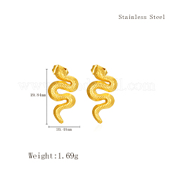 Eleganti orecchini a forma di serpente in acciaio inossidabile 304&nbsp;QD7149
