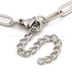 Bracelets à chaîne trombone en acier inoxydable 304 pour femmes&nbsp;BJEW-C046-02P-01