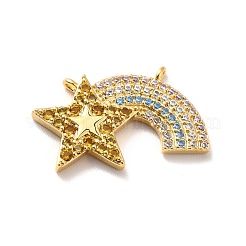 Placage en rack laiton micro pave pendentifs en zircone cubique colorée&nbsp;KK-M230-01G