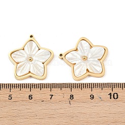Colgantes de concha blanca natural&nbsp;STAS-C158-07A-G