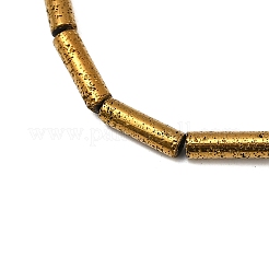 Galvanisierte natürliche Lavasteinperlenstränge&nbsp;G-K388-03B-01