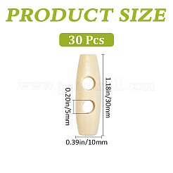 30 pezzo di bottoni in legno naturale&nbsp;FIND-GF0009-92B