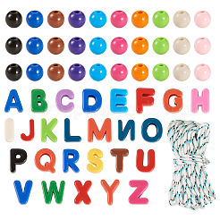 DIY-Sets zum Basteln von Buchstaben A bis Z und runden Armbändern&nbsp;DIY-TA0013-62