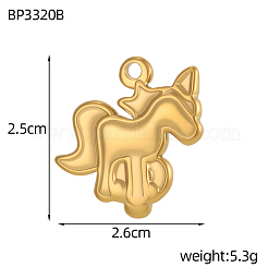 Anhänger aus Edelstahl 304&nbsp;STAS-OY006-09G