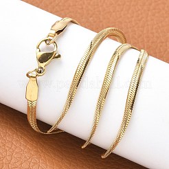 Collares de cadena de serpiente de acero inoxidable 304 con revestimiento iónico (IP)&nbsp;X-NJEW-O058-25G