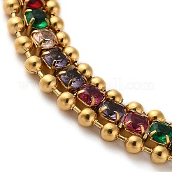 Goldene dreilagige mehrsträngige Armbänder aus Edelstahl 304&nbsp;BJEW-C045-01A-G