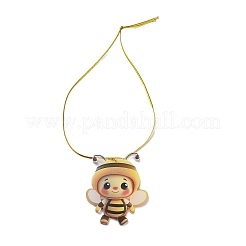 Linda decoración colgante de acrílico de abejas.&nbsp;HJEW-G026-01B