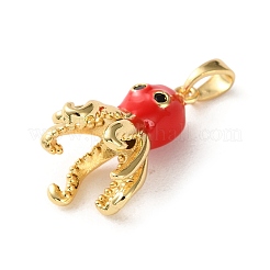 Pendentifs d'émail en laiton &nbsp;KK-P320-01D-G