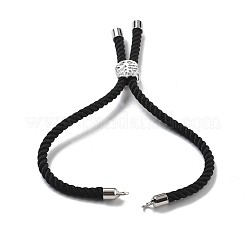 Bracelets en argent avec cordon de nylon torsadé&nbsp;DIY-B066-03P-18