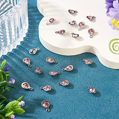 20 Stück facettierte Glasanhänger&nbsp;RGLA-TADJ0001-01G