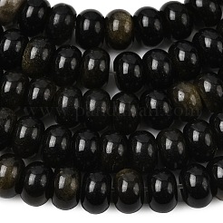 Natürliche goldenen Glanz Obsidian Perlen Stränge&nbsp;G-A280-A15-02