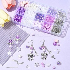 Kits de fabricación de joyas de aretes de acrílico y aleación para diy&nbsp;DIY-FS0007-30