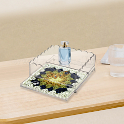 Plateaux carrés en acrylique&nbsp;ODIS-WH0007-013A
