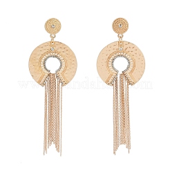 Pendientes de borla de rhinestone de latón&nbsp;EJEW-U058-01G