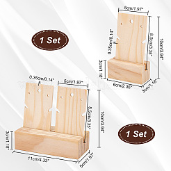 2 set di 2 espositori rettangolari in legno per orecchini&nbsp;EDIS-PH0001-41