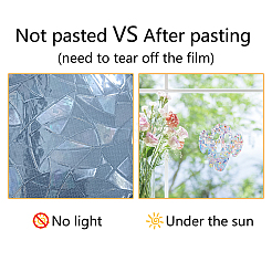 16 Blatt 4 Stil wasserdichte PVC farbige Laser gebeizt Fensterfolie Klebeaufkleber&nbsp;DIY-WH0256-059