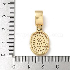 Dijes colgantes europeos de latón con circonita cúbica transparente&nbsp;LS-KK-R003-01G-09