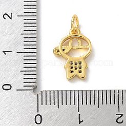 Colgante micropavé cubic zirconia de latón&nbsp;KK-P292-21D-G