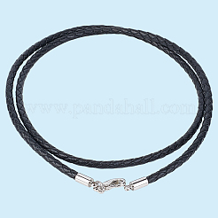 10 Stück 3 mm runde geflochtene Lederbänder&nbsp;NCOR-CL0001-01B