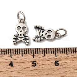 925 Halloween-Totenkopf-Anhänger aus Sterlingsilber&nbsp;STER-K188-10AS
