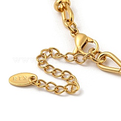201 Edelstahl-Gliederkettenarmbänder mit Schleife&nbsp;BJEW-G696-02G