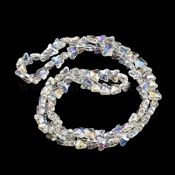 Fili di perle di vetro trasparente placcato colore ab&nbsp;EGLA-G037-11A-AB02