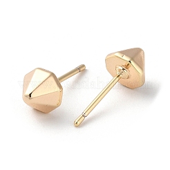 Orecchini a bottone in ottone da donna&nbsp;EJEW-E292-01G