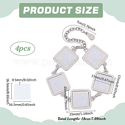 4 Stück Legierungs-Wärmeübertragungs-Rohling-Gliederarmbandherstellung&nbsp;FIND-PH0024-43