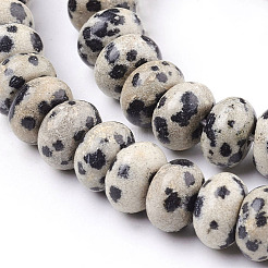 Natur Dalmatiner Jaspis Perlen Stränge&nbsp;LS-G-O162-02-5x8mm