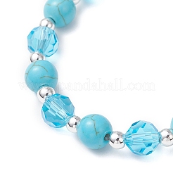 Bracelet à breloques en alliage avec strass en forme de croix (2 pièce)&nbsp;BJEW-JB12882