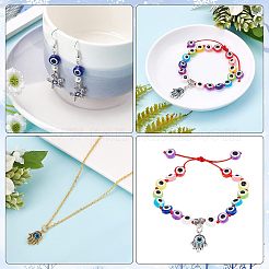 477 kit de cuentas de mal de ojo para hacer joyas de diy&nbsp;DIY-NB0006-17
