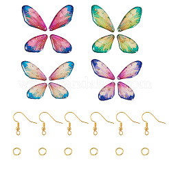 4 set di 4 pendenti in resina colorati&nbsp;DIY-TA0013-51