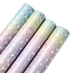 Regenbogenfarbenes Farbverlauf-Geburtstagsgeschenkpapier&nbsp;DIY-FZC0002-03A