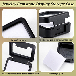 Boîtes de présentation carrées acryliques en vrac de diamants&nbsp;CON-WH0107-11B-01