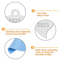 16 Stück 925 Sterling Silber Herz Kettenverlängerung Tropfen&nbsp;STER-FI0001-04