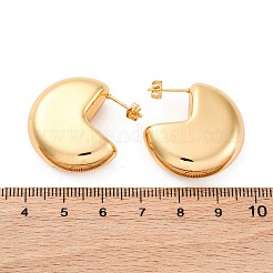Flache runde Ohrstecker aus 304 Edelstahl&nbsp;EJEW-A125-16G