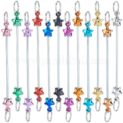 24 portachiavi con perline in acciaio inossidabile di 12 colori per la creazione di gioielli fai da te&nbsp;KEYC-SC0002-10