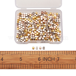 Würfel-Abstandsperlen aus Messing&nbsp;KK-PJ0001-02