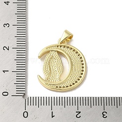 Pendenti in zirconi cubici trasparenti in micro pavè di ottone&nbsp;KK-I708-03E-G