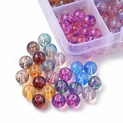160 Stück 8 Farben transparente Backfarbe Glasperlen&nbsp;DGLA-YW0001-05